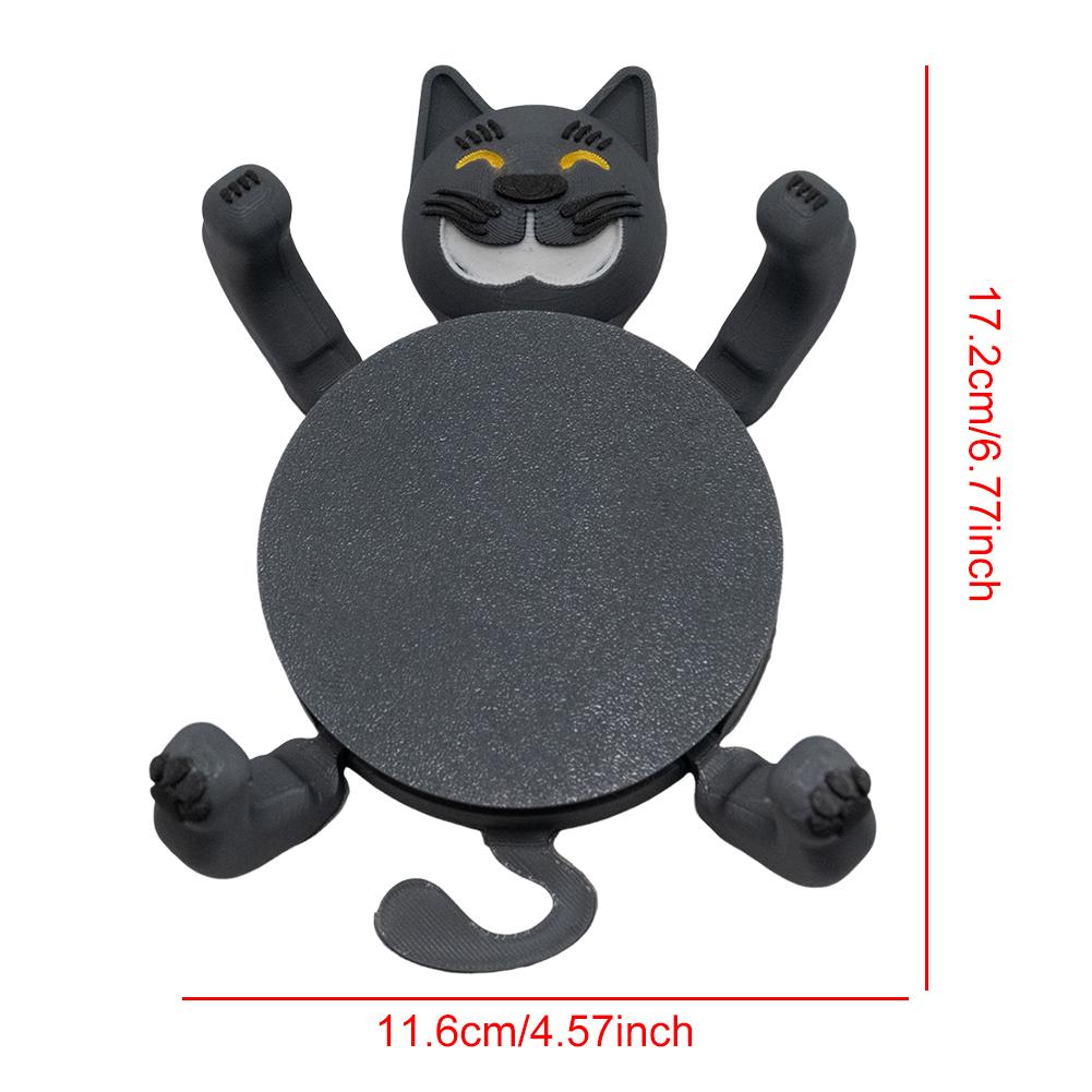 Креативный кошачий подстаканник с 3D-принтом, изолированный коврик для снятия стресса, украшение для кружки, милый держатель для кружки в виде котенка, подарки для любителей кошек