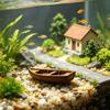 3D-печатная модель винтажной деревянной лодки, деревенская фигурка старого рыболовного судна для полки, морской декор для рыбака, хоббиста, подарок
