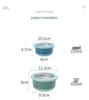 Baby Sealed Stainless Steel Bento Lunch Box - Anti-slip Round Noodle Bowl