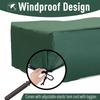Outdoor Garden Furniture Cover Waterproof, Anti-UV 600D Heavy Duty Oxford Fabric Patio Furniture Cover for Rectangular Sofa Table Set, Green