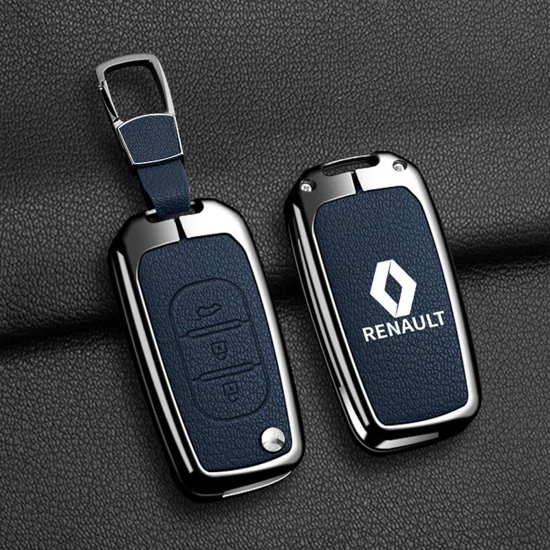 2026 Hot For Renault Interior Stickers Zinc Alloy Car Key Case Cover Shell For Renault Scenic Clio Laguna 2 3 4 5 Kangoo Fluence