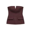 2024 Winter Women's European & American Strapless Bandeau Top, Fashionable and Simple
