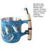 Stainless Steel Ceramic Mug Fishing Rod Handle Coffee Cup Unique Fishing Rod Handle Mug for Fishermen Dad Tea Coffee