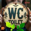 Металлическая табличка Туалет WC Винтажная Рустикальная Круглая Ванная Комната Домашний Декор Фермерский Дом