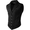 Men's Vintage Gothic Vest Twisted Button Gentleman's Top