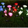 5-Pack Solar Rose Lights, Realistic LED Flowers, Waterproof Outdoor Solar Garden Lights for Yard Patio Lawn Decor