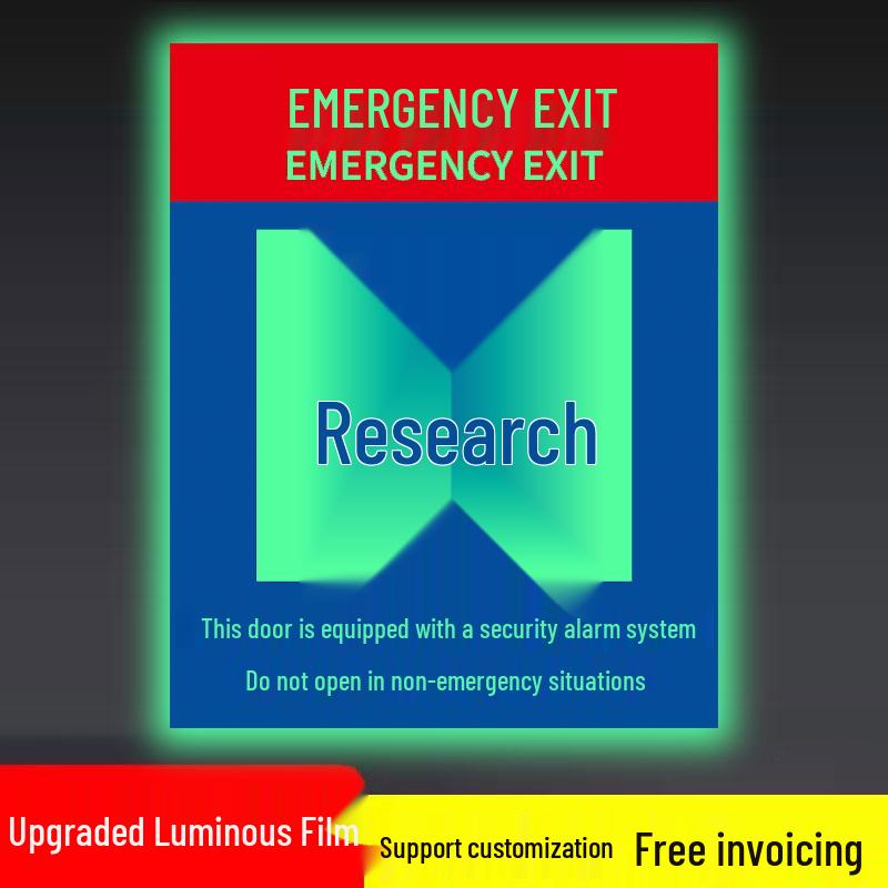 Luminous Emergency Exit Door Sign Sticker