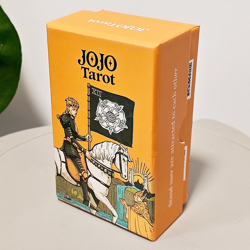 Колода карт Таро JOJO в жесткой коробке, 80 шт. Двусторонние тисненые аниме-карты Таро Колода Таро Bizarre Adventure 12x7 см