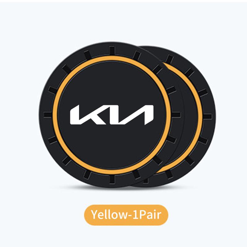 PODV6 Для KIA 2 шт. Автомобильная подставка под стакан/бутылку Коврик Противоскользящий коврик Rio K5 K2 Sportage Ceed Sorento Picanto Stinger Soul