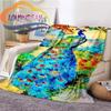 Animal Blanket Peacocks and Tigers  Print All Season Lightweight Plush Cozy Super Soft Luxury Couch Sofa Bed