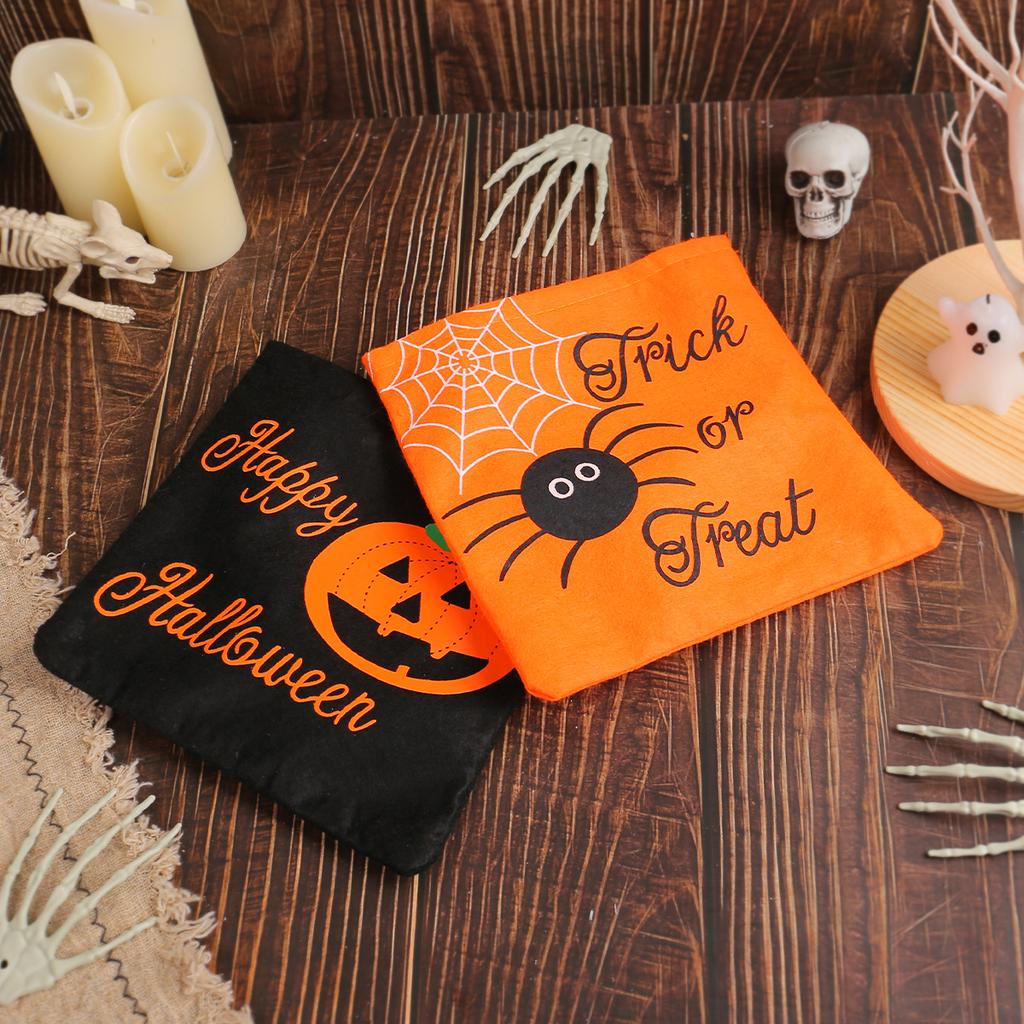 2 Pcs Halloween Pumpkin Tote Bag, Halloween Children's Candy Bags