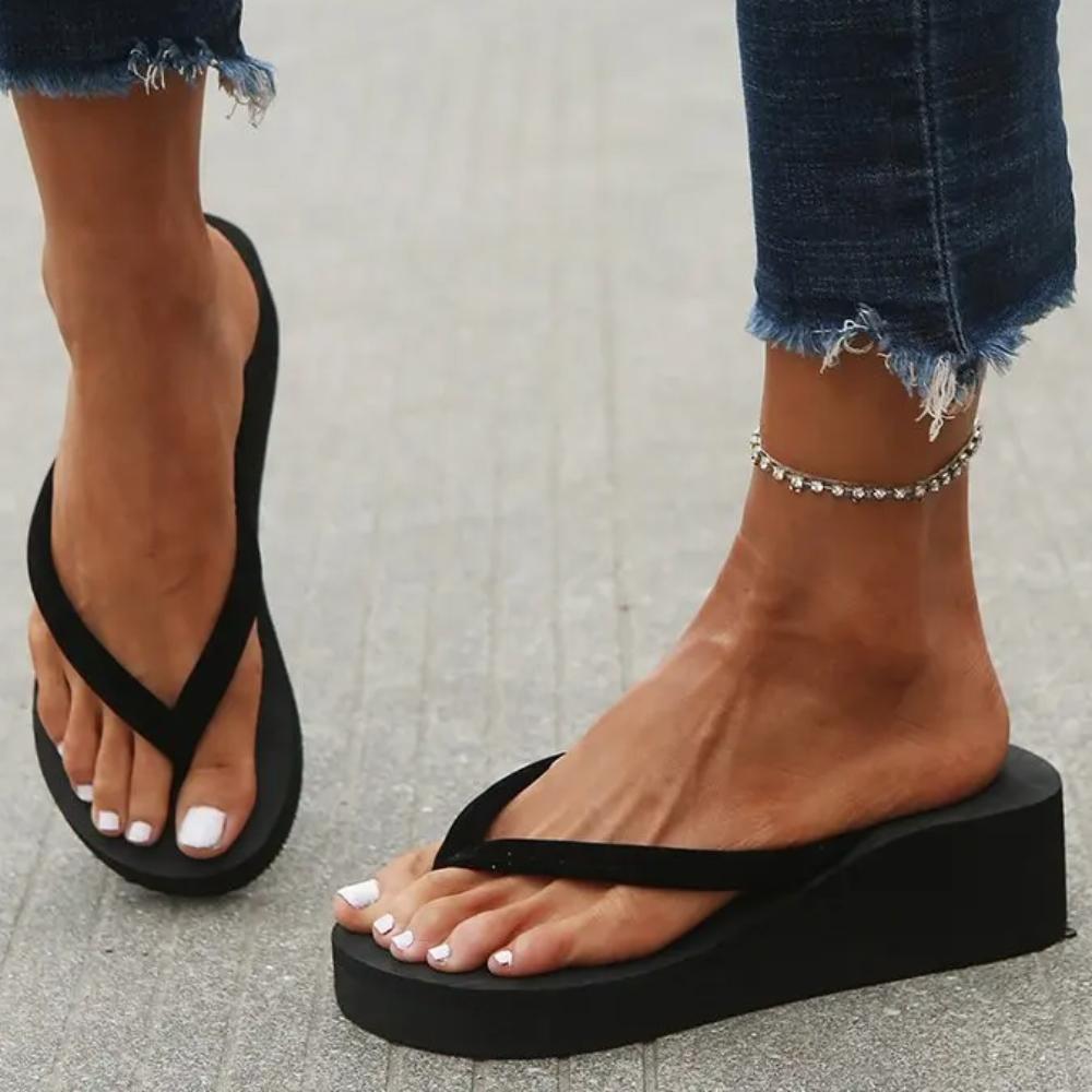 Тапочки Летняя обувь Женские босоножки на танкетке Шлепанцы Женские пляжные домашние тапочки Женские шлепанцы Тапочки с эффектом памяти Chanclas Mujer