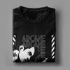 Crazy Arcane Poster Jinx Vi Sister T-Shirt for Men Crewneck Cotton T Shirts Anime Game Short Sleeve Tees Plus Size Merch