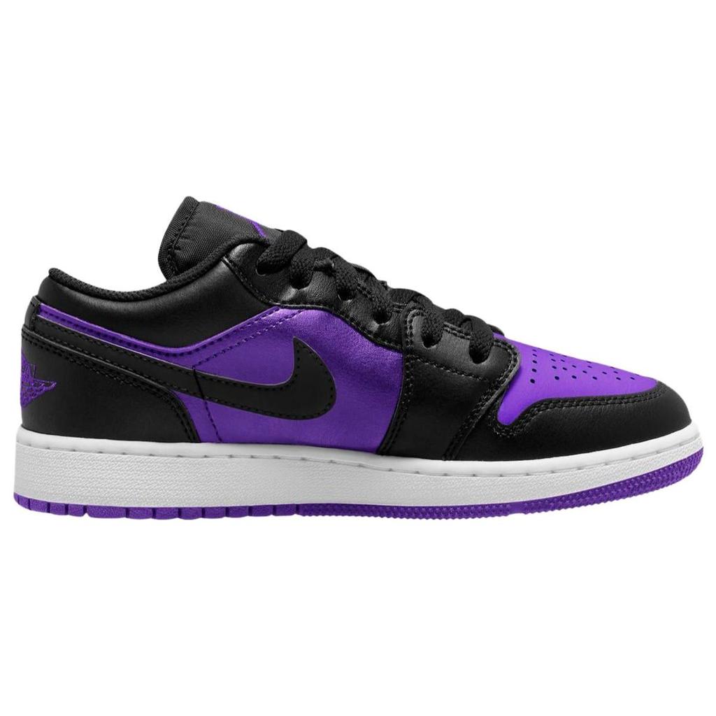 Air Jordan 1 Low GS Purple Venom Kids Sneakers Black White 553560-505