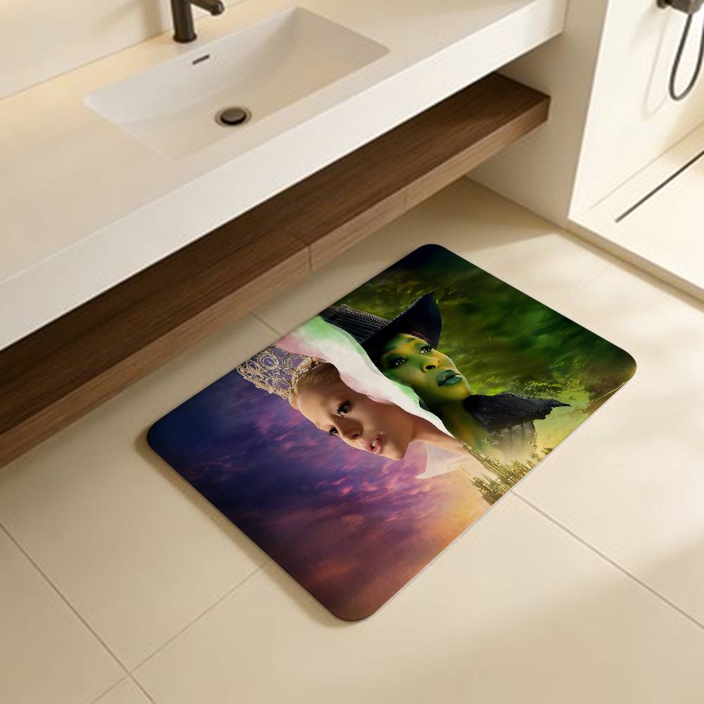 Grande Movie W-Wicked Entrance Door Mat Washable Non-Slip Living Room Sofa Chairs Area Mat Kitchen Welcome Doormat