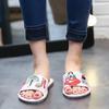 Cartoon Pattern Red Lips Silk Slides Lipstick Appliques Flat Cute Couple Slippers Summer Fashion Comfortable Sandals Flipflops