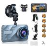 Screen Dual Lens HD 1080P Dash Cam Front&Rear Built-in GPS 170° Wide Angle DVR with G-sensor/Night Vision/Motion Detection/Loop