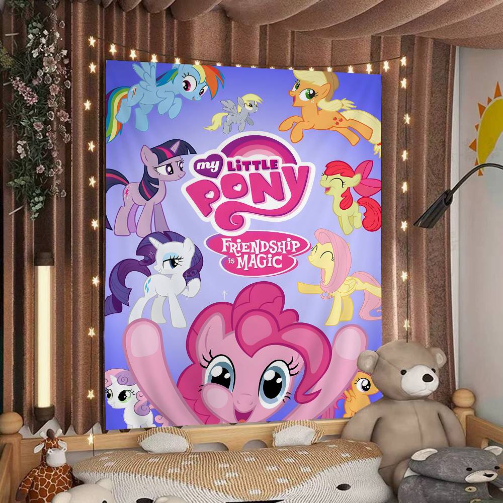 Cartoon My LLittle PPony Pink Colorful Tapestry Wall Hanging Cheap Hippie Wall Hanging Bohemian Wall Tapestries