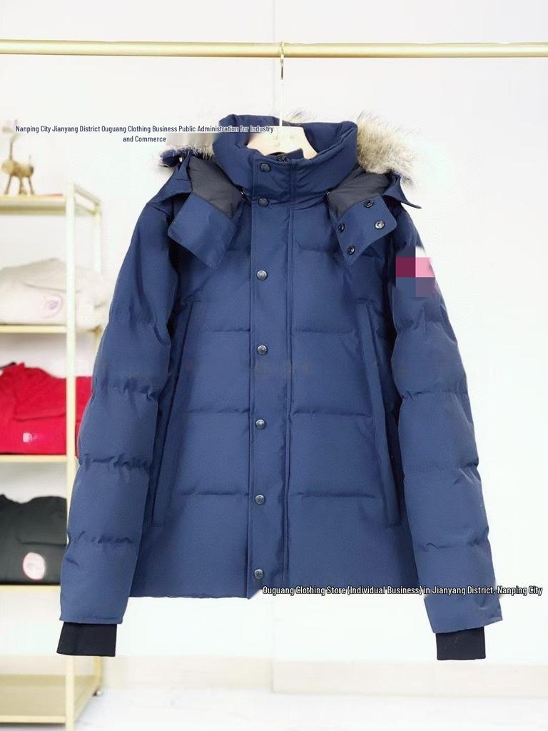 Пуховик Canada Goose - 29 стилей, Волк, Толстая унисекс парка средней длины 3808M