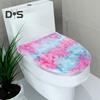 Чехол на крышку унитаза, мягкий, плюшевый, цветной, для ванной комнаты, подушка для сиденья унитаза, нескользящая, универсальная, бархатная, коврик для унитаза