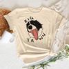 Border Collie tshirts Women Japanese harajuku comic t shirt girl s designer clothes