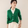 TUHUANG Women's Pure Wool V-Neck Knit Cardigan