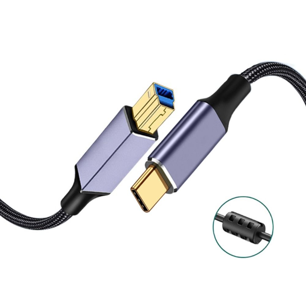 Data Transfer USB C to USB B 3.0 Cable Male to Male Scanner Wire for Epson/HP/Canon Laptop Computer