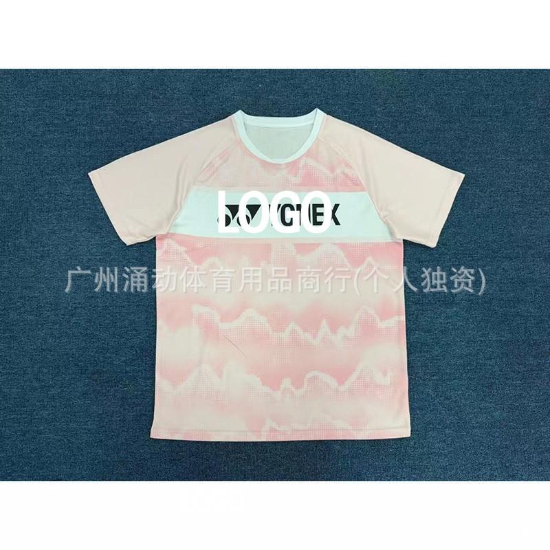 Quick-Dry Gradient Short Sleeve Sports Shirt Badminton Tennis Ping Pong Training Unisex Team Uniform Custom Print
