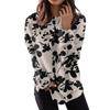 Women's Round Neck Tops Cotton Women's Casual Fashion Print  Long Sleeve O-Neck Pullover Top Blouse