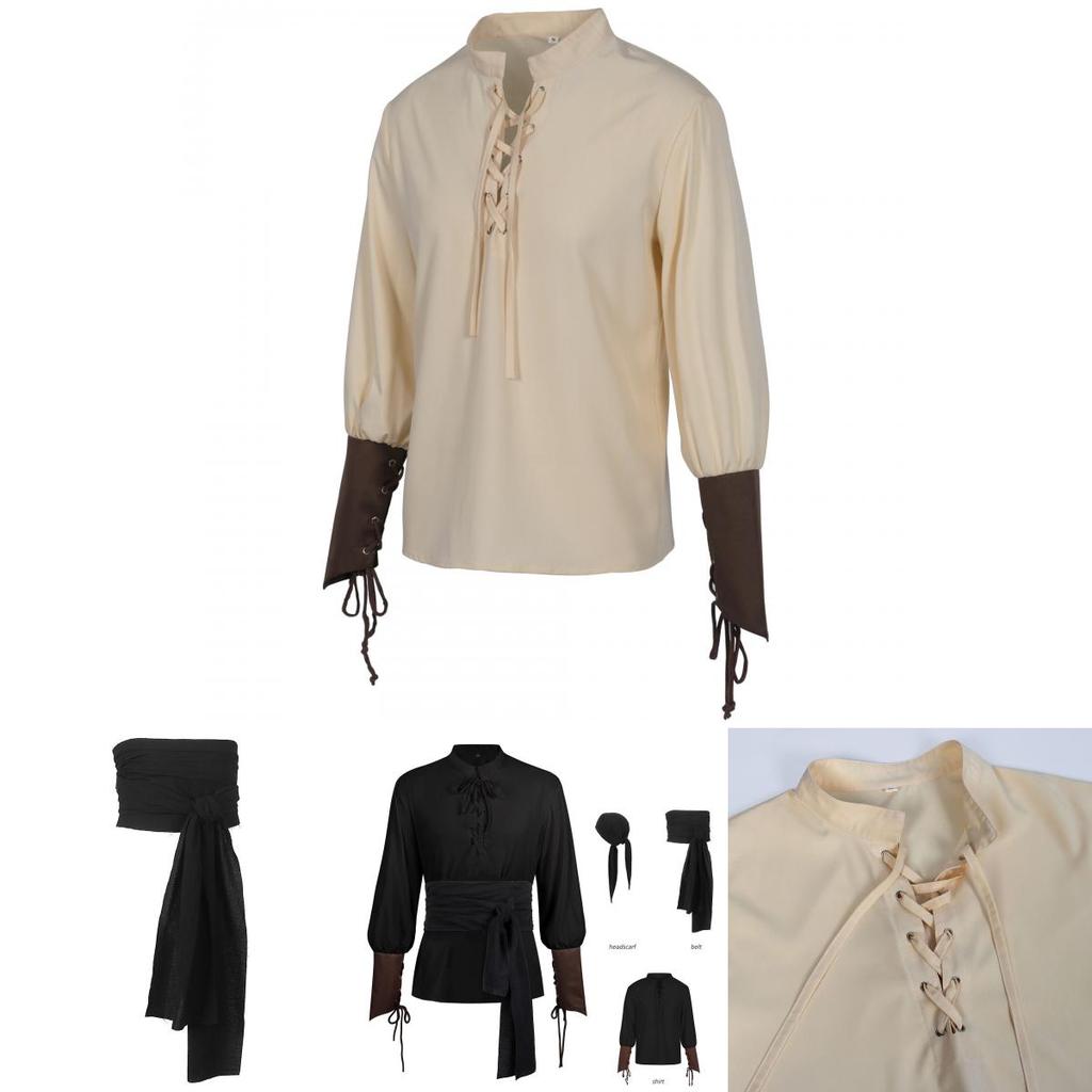 Средневековый стимпанк пиратский топ-жилет для мужчин из полиэстеровой ткани для косплея и на каждый день