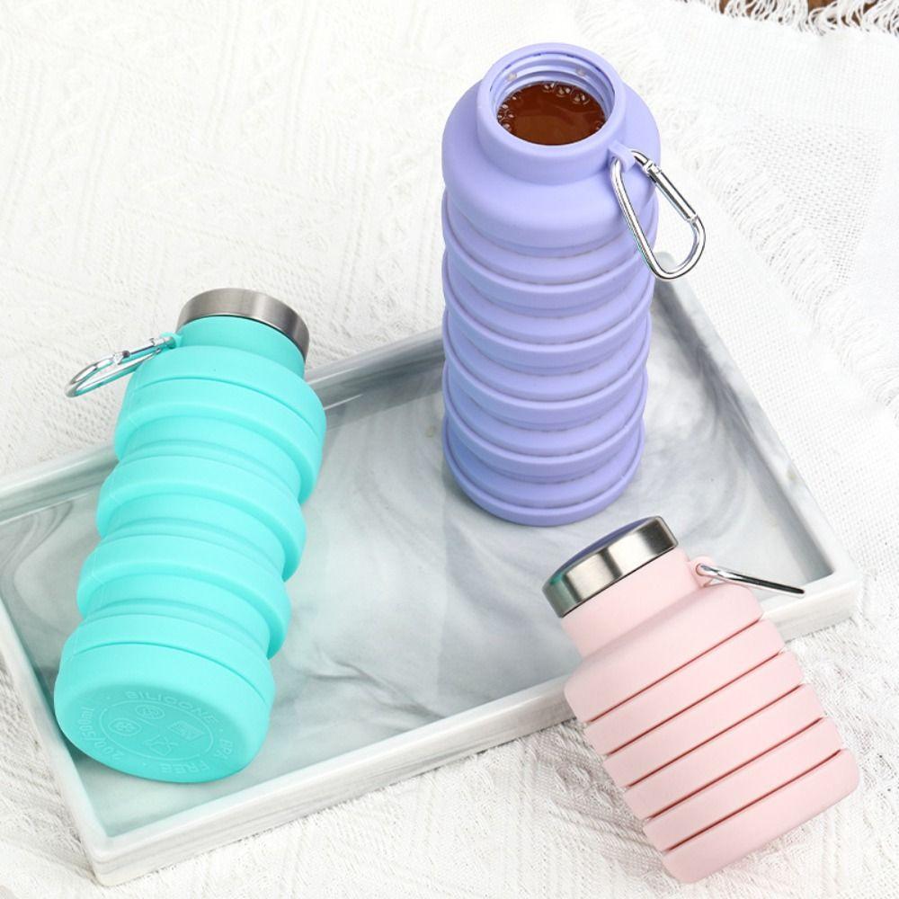 Leakproof Collapsible Water Bottle Silicone Sport Water Bottle Foldable Water Bottle Indoor Sport