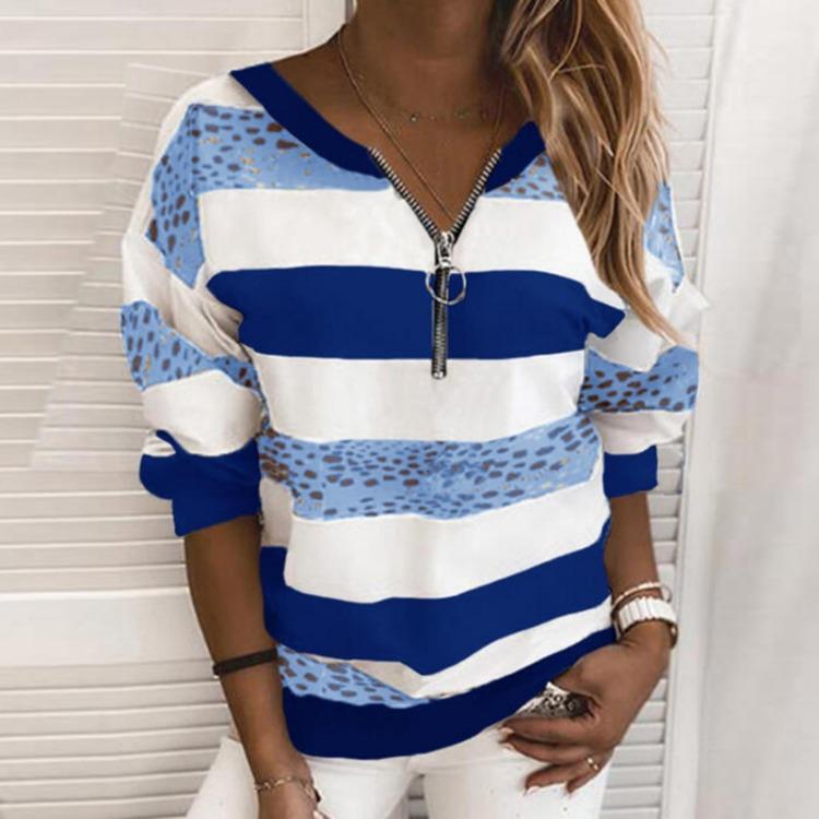 Женские толстовки с капюшоном с длинным рукавом на молнии, пуловер с леопардовым принтом, лоскутная толстовка, уличная одежда, блузка, модная одежда