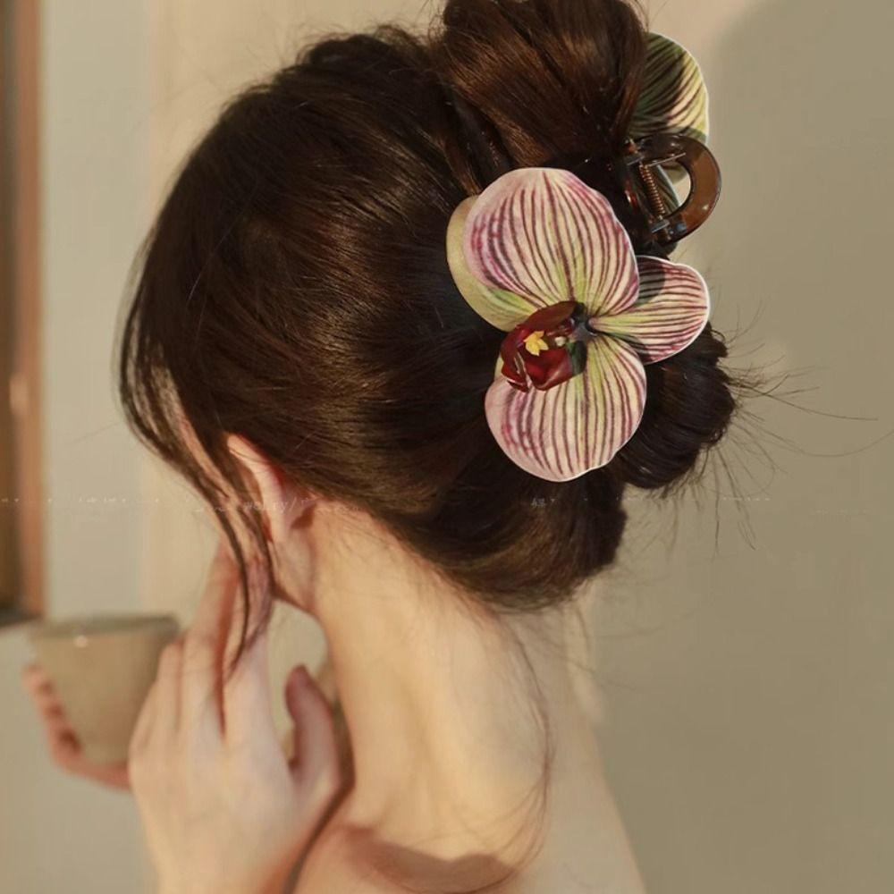 Богемия Заколки Цветок Зажим для волос Хвост Клипса Большая Акула Клипса Бабочка Орхидея Заколка для волос Пляж