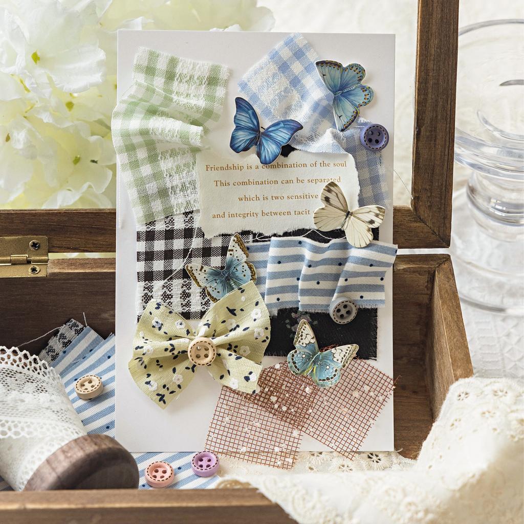 44sheets Memo Pads Material Intercloth Romance diary Scrapbooking Cards Junk Journal Background Notepad