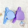 Kindergarten baby shoulder bag solid color personality cute oblique span bag little girl out of the street accessories bag snack bag breast bag