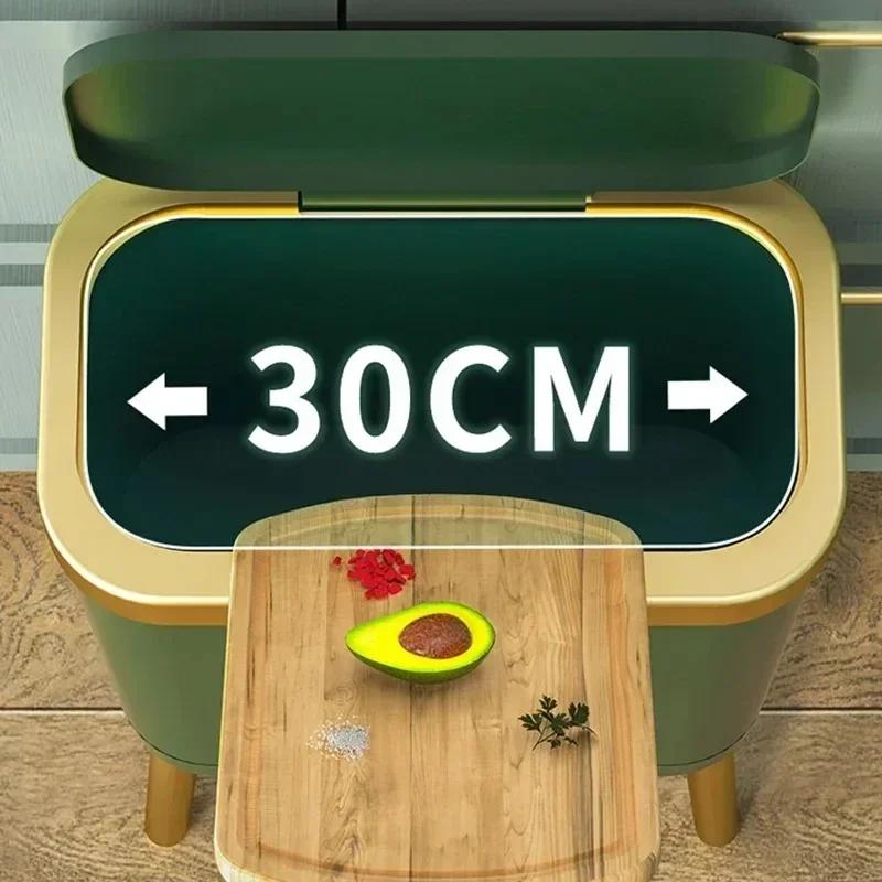 Мусорное ведро прессованного типа объемом 15 л, скандинавское мусорное ведро с высокими ножками, узкая щелевая корзина для мусора с крышкой, для кухни, спальни, туалета, мусорные баки