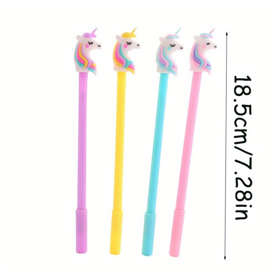 12/20 шт. Яркие гелевые ручки в форме мультяшного единорога 0,5 мм, черные, мечтательные, причудливые, милые, студенческие канцелярские товары, подарки для вечеринок, на выпускной, обратно в школу.