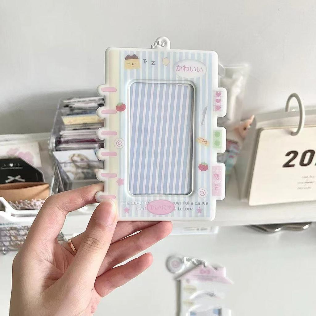 1Pc Cute Mobile Phone Camera House Shape PVC Card Holder Kpop 3-inch Photocard Display Pendant for Backpack Keychain