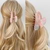 Korean Style Women Shark Clip Iridescent Acrylic Hair Claw Rhinestone-inlay Hair Claw  Female