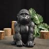 Черное золото горилла настольное украшение ручной работы фигурка животного смешная горилла статуэтка Кинг-Конга детский подарок