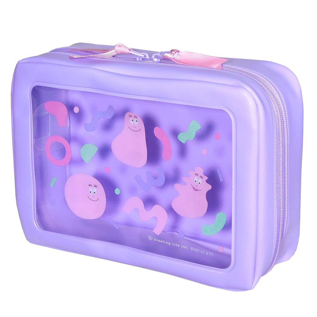 Barbapapa Greeting Life Window Pouch M Size Purple BBZ-251