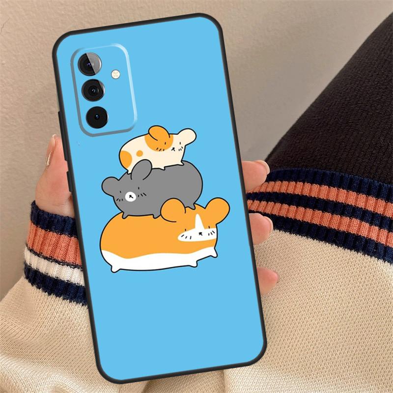 Милый забавный чехол-хомяк для Samsung Galaxy A54 A34 A14 A56 A36 A16 A06 A13 A53 A12 A22 A32 A52 A35 A17 A15 A55