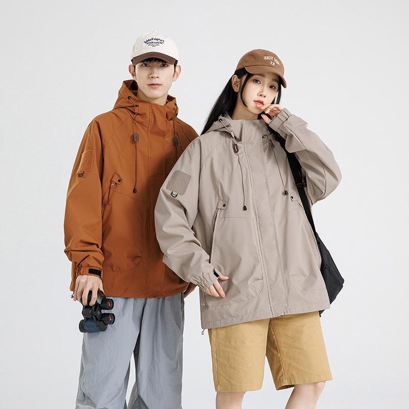 Women Men's Lightweight Rain Jacket Outdoor Softshell Hiking Windbreaker Waterproof Hooded Raincoat