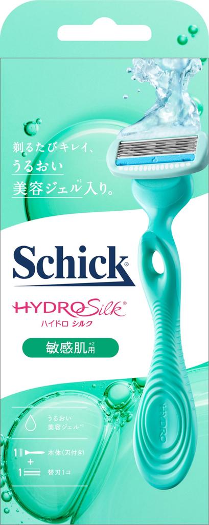 Держатель Schick Hydrosilk для чувствительной кожи, 1 сменное лезвие для бритвы (с + лезвием) Женский