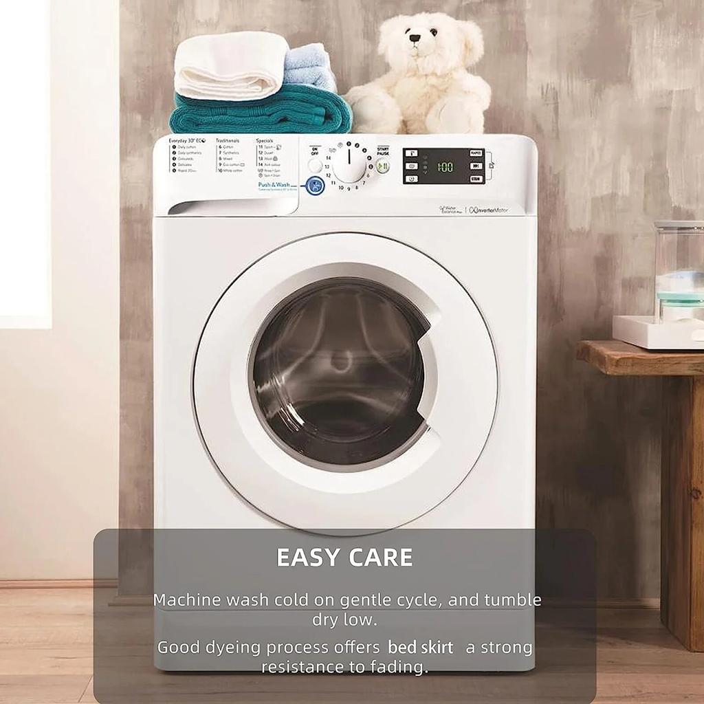 Сплошной цвет, эластичная юбка с рюшами, стильная юбка с запахом, удобное устойчивое к выцветанию покрывало на кровать без поверхности, размер Twin Queen King Size