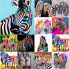 New 5D DIY Diamond Painting Colorful Zebra Diamond Embroidery Animal Cross Stitch Full Round Square Drill Manual Home Decor Gift