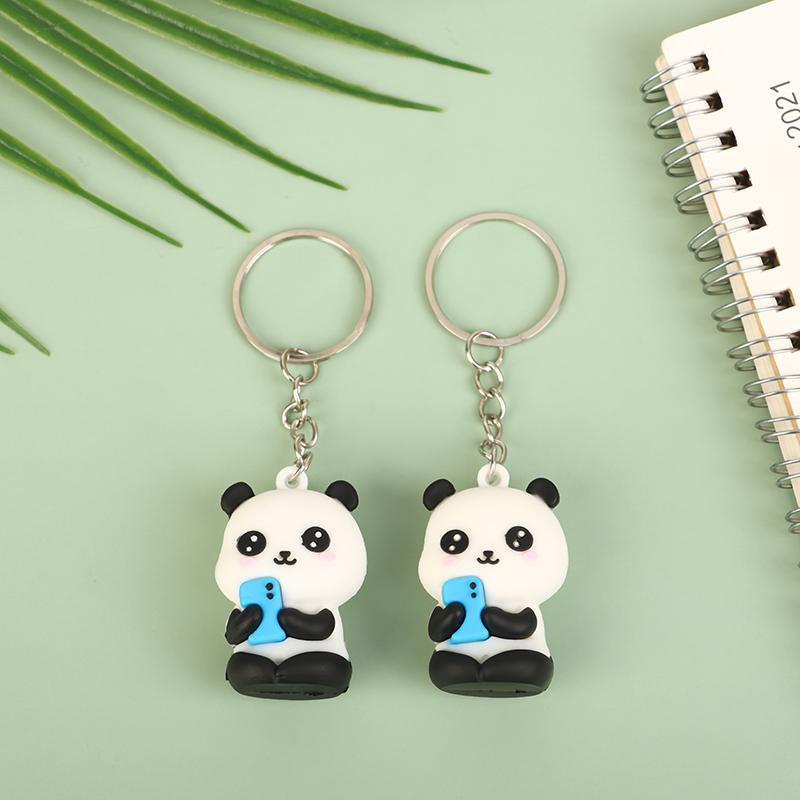 Милый мультяшный брелок для ключей в виде панды, подвеска для автомобиля, сумка, брелки для женщин, ювелирные изделия, подарок, милый брелок для ключей в виде панды, аксессуары