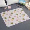 1pc Reusable,Washable Adult Urine Pad & Pet Mat - Cute Cactus & Floral Design,Lightweight Polyester Fabric,Ideal for Women'S Hygiene & Postpartum Care