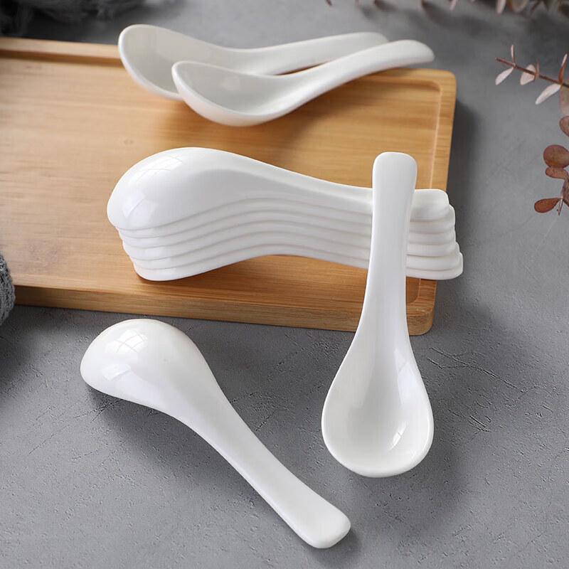 White Ceramic Spoon