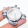 Natural Rainbow Moonstone Gemstone 925 Sterling Silver Pendant 2.05" A9v24